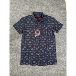 NWT Retro Rifle Shirt Mens XS The Pac Pacman Performance Short Sleeve‎ Button Up